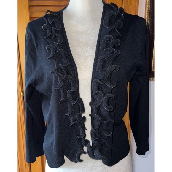 Cable & Gauge Womens Ruffle Bolero — Large - Picture 3 of 6